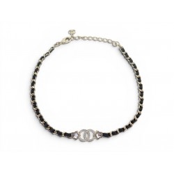 NEUF COLLIER CHANEL CHOKER LOGO CC ETOILES STRASS METAL DORE 2025 NECKLACE 890€