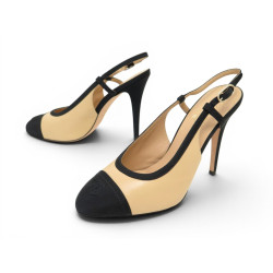  chaussures chanel slingback g34070 39.5 cuir