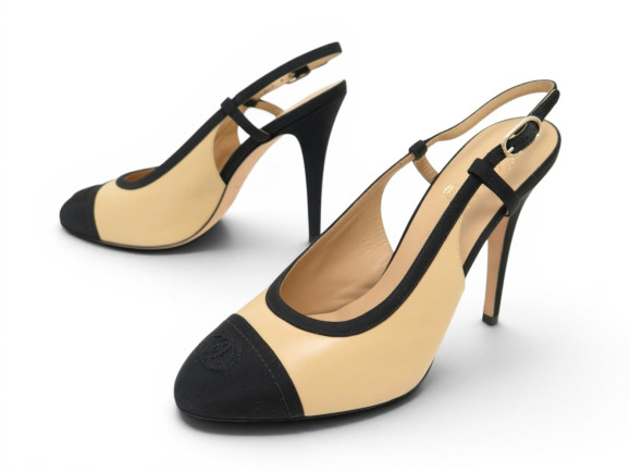 chaussures chanel slingback g34070 39.5 cuir