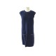 NEUF ROBE CHANEL P53637 M 40 EN COTON ET CACHEMIRE BLEU PERLES DRESS 2000€