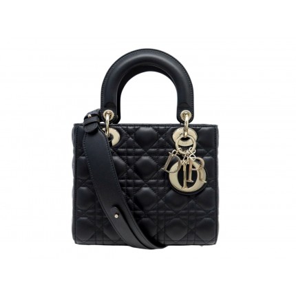 NEUF SAC A MAIN CHRISTIAN LADY DIOR SMALL ABC M0538ONGE CUIR NOIR HAND BAG 5500€