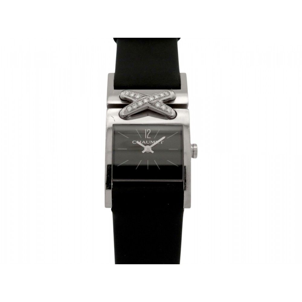 MONTRE CHAUMET LIENS CROISES GM W15120-22A DIAMANTS OR BLANC 18K QUARTZ 13000€