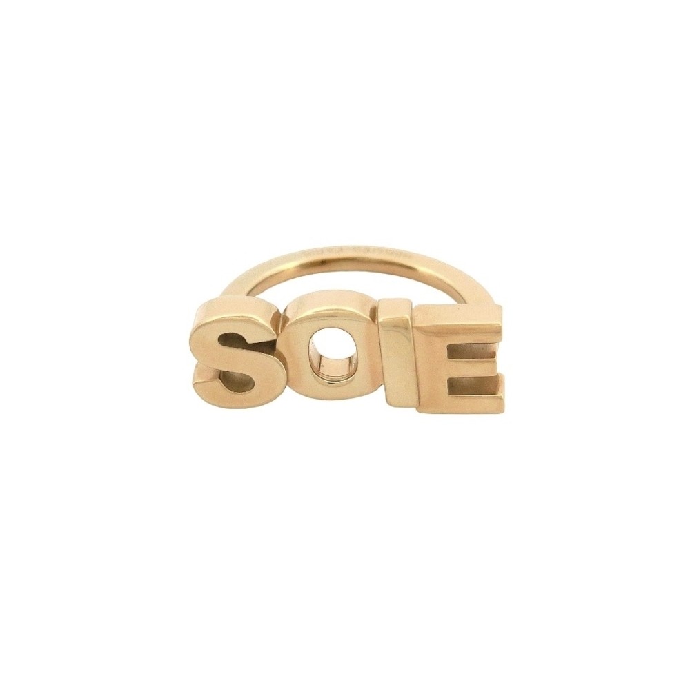 NEUF ANNEAU DE CARRE FOULARD HERMES SOIE METAL DORE GOLDEN STEEL SCARF RING 190€