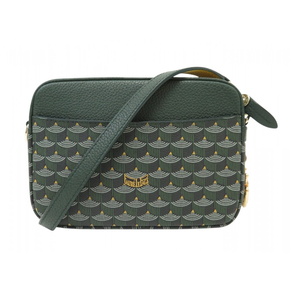 NEUF SACOCHE FAURE LEPAGE CALIBRE 17 CUIR GRAINE ET TOILE BANDOULIERE BAG 1050€
