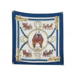 VINTAGE FOULARD HERMES EQUIPAGES 1ERE EDITION LEDOUX CARRE 90 SOIE SCARF 580€