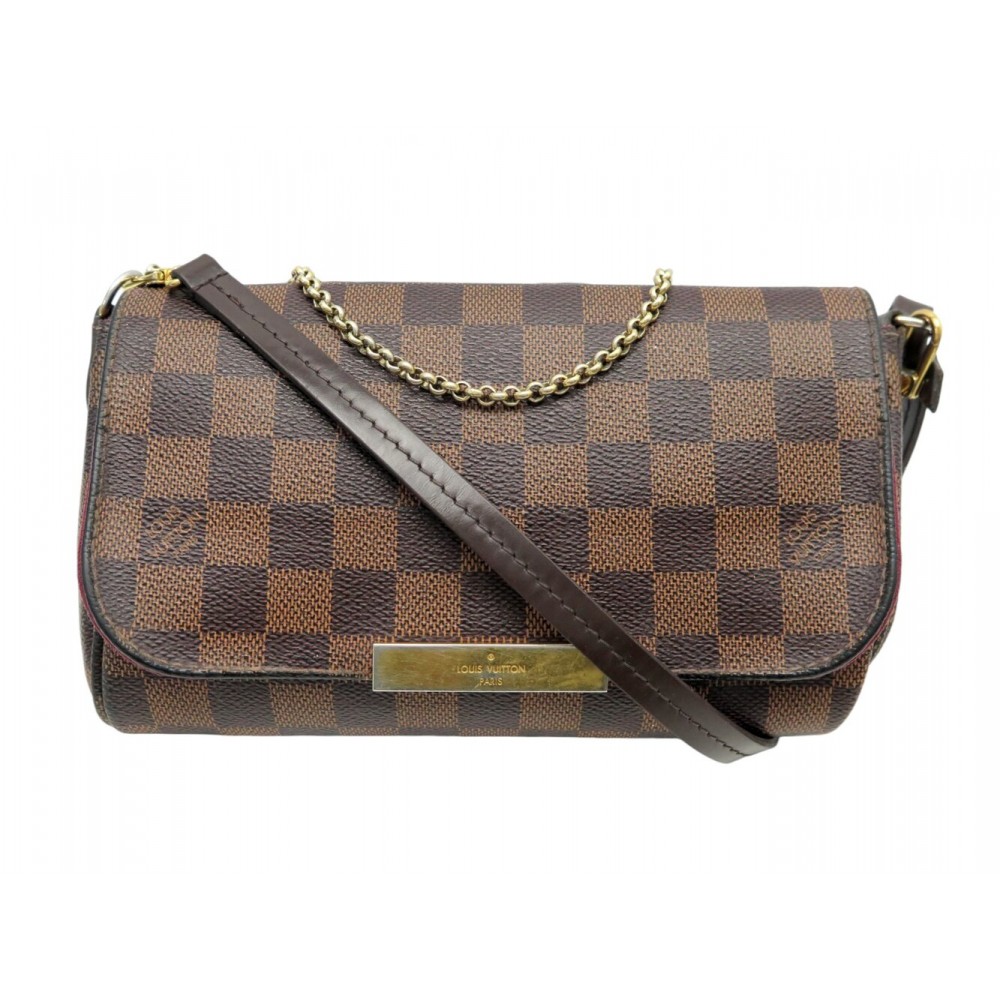 SAC A MAIN LOUIS VUITTON FAVORITE PM N41276 EN TOILE DAMIER EBENE HAND BAG 1700€