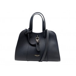 NEUF SAC A MAIN ARMANI PETIT FOURRE TOUT CUIR GRAINE NOIR BANDOULIERE BAG 2400€