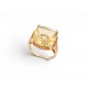 NEUF BAGUE MAUBOUSSIN COULEUR D'AMOUR CITRINE SAPHIRS DIAMANTS T49 OR 18K 1970€