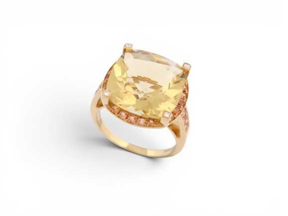 bague mauboussin couleur d'amour citrine saphirs