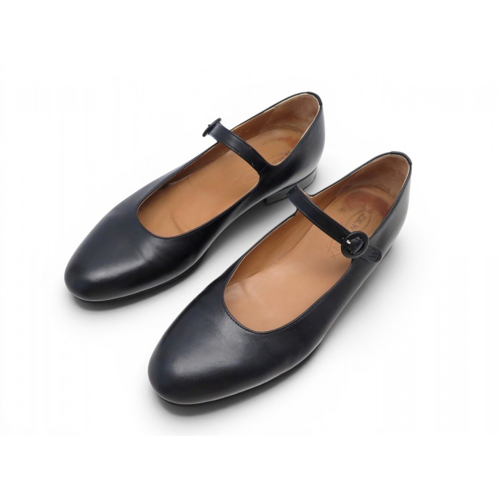 CHAUSSURES JM WESTON MARY JANE 14FAGKB95053 6 39 BALLERINES CUIR NOIR SHOES 595€