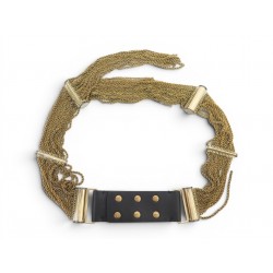 NEUF CEINTURE LANVIN CUIR CHAINES MULTI RANGS AW-BEPP6P-CATE-H15 M 78 BELT 1145€