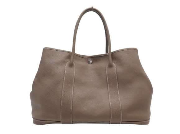 sac a main hermes garden party 36 en cuir etoupe