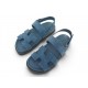 NEUF CHAUSSURES HERMES SANDALES GENIUS H242158Z CHEVRE VELOURS BLEU SHOES 830€