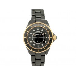 MONTRE CHANEL J12 H2544 38MM DIAMANTS CERAMIQUE NOIRE OR JAUNE 18K QUARTZ 11900€