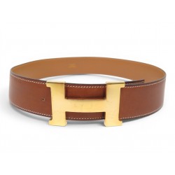 VINTAGE CEINTURE HERMES BOUCLE H CONSTANCE XL 42MM EN CUIR BARENIA T72 BELT 920€
