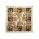 NEUF FOULARD CARTIER PANTHERE CARRE 70 SOIE MARRON + BOITE BROWN SILK SCARF 440€