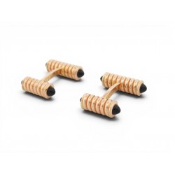 NEUF BOUTONS DE MANCHETTES CARTIER DECORS RESSORTS OR 18K ONYX CUFFLINKS 5400€
