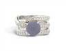 bague omega cabochon pierre de lune diamants 1.4ct