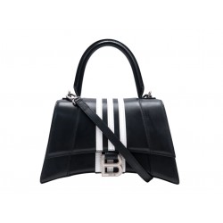 NEUF SAC A MAIN BALENCIAGA X ADIDAS HOURGLASS PETIT 593546 CUIR ED LIMITEE 2200€