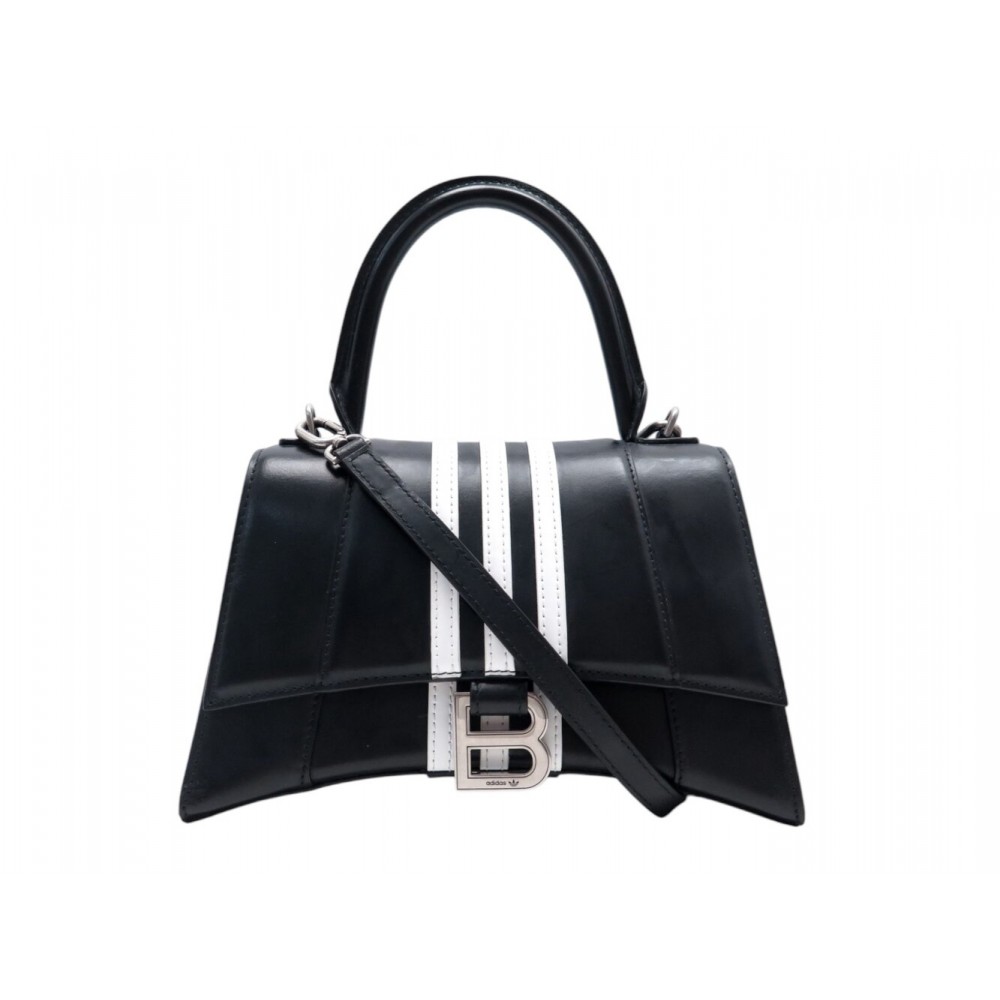 NEUF SAC A MAIN BALENCIAGA X ADIDAS HOURGLASS PETIT 593546 CUIR ED LIMITEE 2200€
