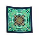 VINTAGE FOULARD HERMES EPERONS D'OR HENRI D'ORIGNY CARRE SOIE VERT SCARF 580€