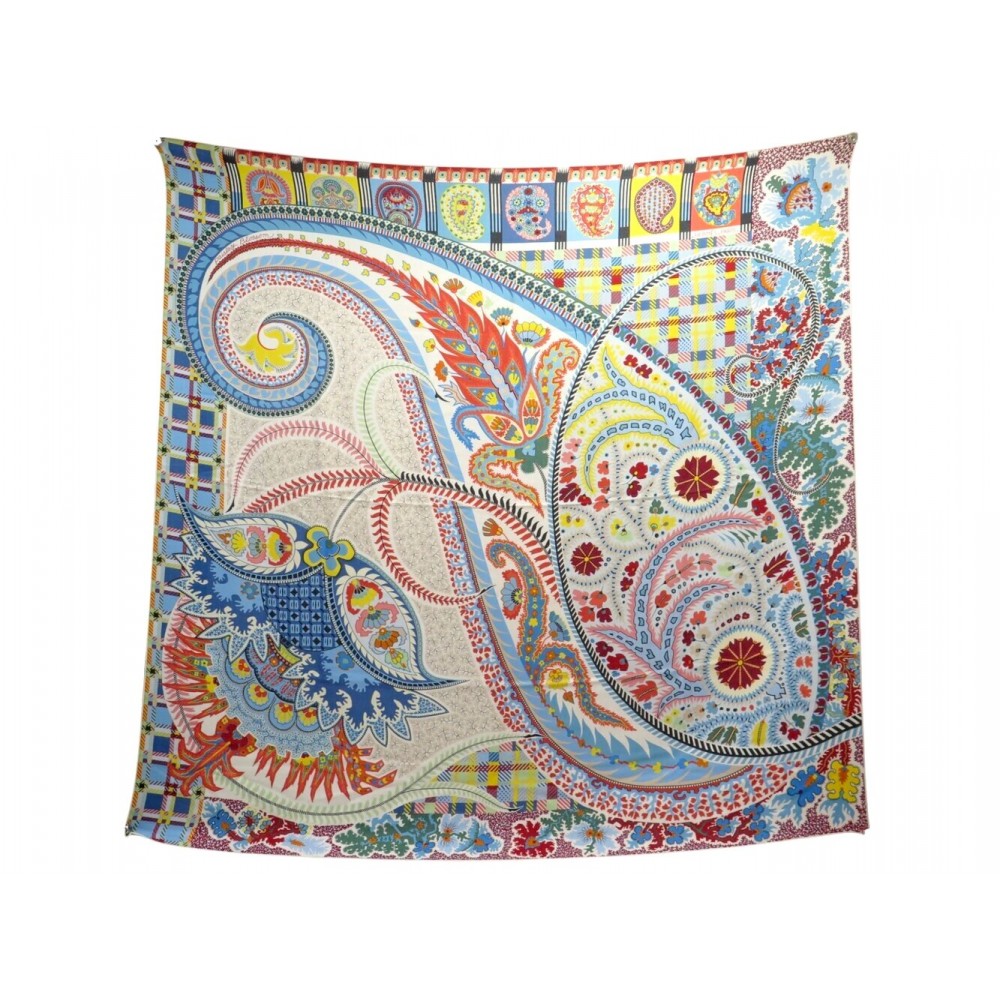 NEUF CHALE HERMES PAISLEY BLOSSOM H243569S 140CM EN CACHEMIRE & SOIE SHAWL 1340€