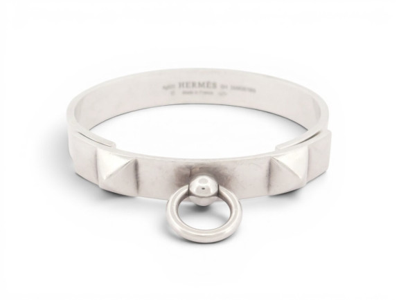 bracelet hermes collier de chien pm h115424b en argent