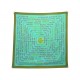 NEUF FOULARD HERMES LES SOURCES DE LA VIE RAWYLER CARRE 90 SOIE VERT SCARF 580€