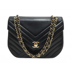 VINTAGE SAC A MAIN CHANEL TIMELESS DEMI LUNE FERMOIR BICOLORE EN CUIR BAG 6100€