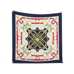 VINTAGE FOULARD HERMES EPERON D'OR HENRI D'ORIGNY CARRE 90 SOIE SILK SCARF 580€
