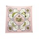 FOULARD HERMES SPRINGS PHILIPPE LEDOUX CARRE 90 SOIE ROSE PINK SILK SCARF 580€