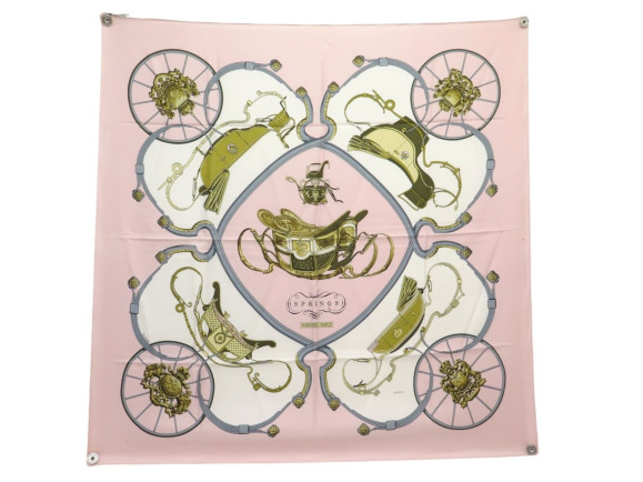 foulard hermes springs philippe ledoux carre 90 soie