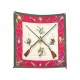 VINTAGE FOULARD HERMES LES FUSILS 1ERE EDITION 1961 LINARES CARRE 90 SOIE 580€
