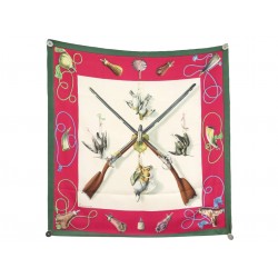 VINTAGE FOULARD HERMES LES FUSILS 1ERE EDITION 1961 LINARES CARRE 90 SOIE 580€