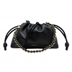 NEUF SAC A MAIN LOEWE FLAMENCO MM A411FCRX02 EN CUIR NOIR BANDOULIERE BAG 3000€