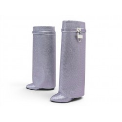 NEUF CHAUSSURES BOTTES GIVENCHY SHARK LOCK STRASS & CUIR 39 BOOTS SHOES 6000€