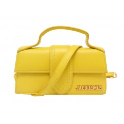 SAC A MAIN JACQUEMUS LE BAMBINO 213BA006 EN CUIR JAUNE BANDOULIERE HAND BAG 620€