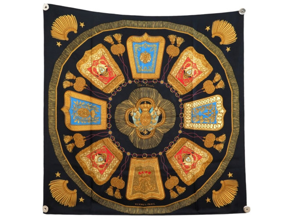 foulard hermes poste et cavalerie par metz carre 90 cm