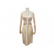 NEUF ROBE DOLCE & GABBANA CORSET BUSTIER 44 IT 40 FR M EN SOIE BEIGE DRESS 1650€