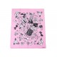 NEUF FOULARD CHANEL MOTIF LOGO CC CAMELIA SAC P01773V02365 1993 COTON ROSE SCARF