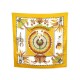 FOULARD HERMES BRAZIL LAURENCE BOURTHOUMIEUX CARRE EN SOIE JAUNE SILK SCARF 350€