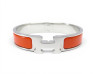 bracelet hermes clic h argente email orange