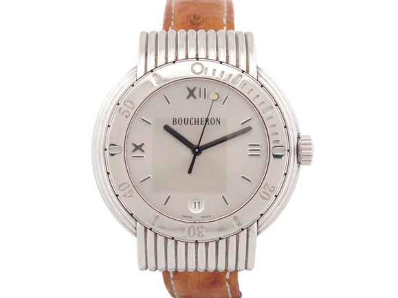 montre boucheron reflet solice en acier palladie 37mm