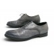 CHAUSSURES SANTONI 13998 RICHELIEU 8 IT 43 FR EN CUIR PATINE GRIS SHOES 1060€