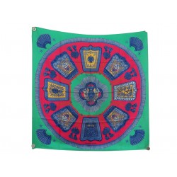 FOULARD HERMES POSTE ET CAVALERIE PAR METZ CARRE 90 CM EN SOIE SILK SCARF 580€