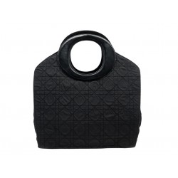 SAC A MAIN CHRISTIAN DIOR LADY O EN TOILE CANNAGE CUIR VERNI NOIR HOBO BAG 3000€