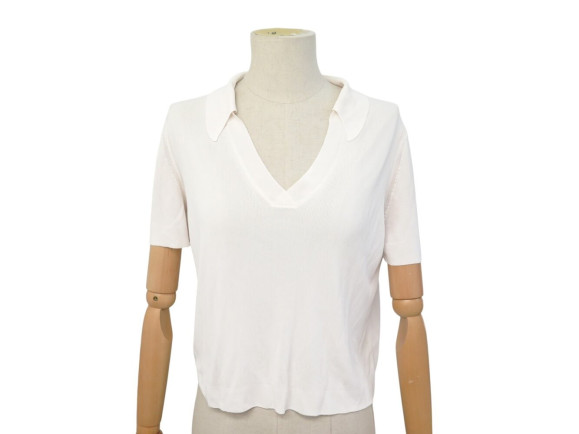 polo hermes t shirt manches courtes ecru m 40 en