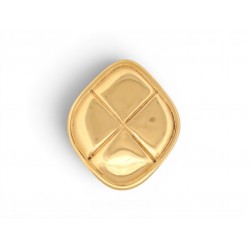 VINTAGE BROCHE CHANEL MATELASSEE LOSANGE METAL DORE GOLDEN QUILTED BROOCH 850€