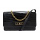 VINTAGE NEUF SAC A MAIN CELINE FERMOIR TRIOMPHE CUIR CROCODILE BANDOULIERE BAG