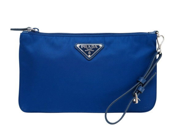trousse prada pochette toile re nylon et cuir